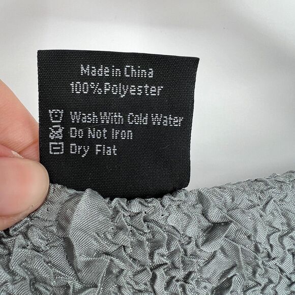 Vtg Y2K Magic Crush Textured Top OS Crinkle Blouse Stretch Fit Retro Maximalist - Picture 8 of 9